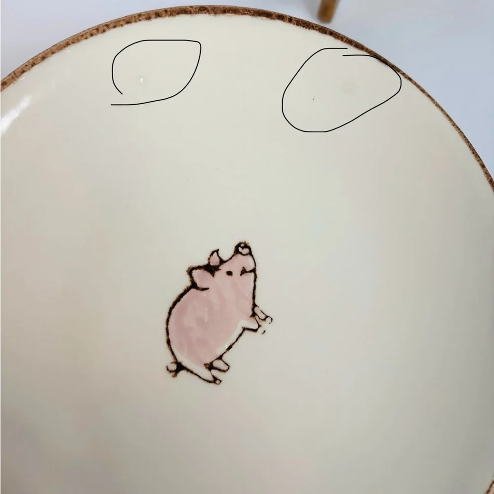 Ceramic Pig Plate Serving Plate Farmhouse Style Made in Portugal‎